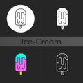 Fruit juice ice pop dark theme icon Royalty Free Stock Photo