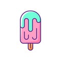 Fruit juice ice pop RGB color icon