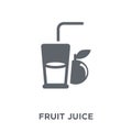 Fruit juice icon from Drinks collection. Royalty Free Stock Photo