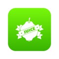 Fruit juice icon green vector Royalty Free Stock Photo