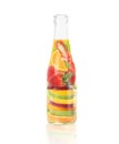 Fruit juice vitamin bottle Royalty Free Stock Photo
