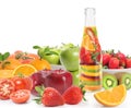 Fruit juice vitamin bottle Royalty Free Stock Photo