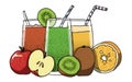 Fruit juices illustration