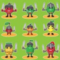 Fruit knight Dual weapon hand up set.