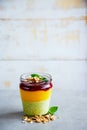 Fruit layered smoothie