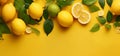 background healthy lemon juicy natural fresh creative food yellow summer fruit. Generative AI.