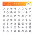 Fruit Line Icons Set