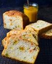 Fruit loaf - tutti frutti bread Royalty Free Stock Photo