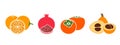 Fruit logo. Isolated fruit on white background Royalty Free Stock Photo