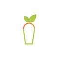 Fruit juice simple minimal logo design illustration