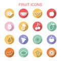 Fruit long shadow icons