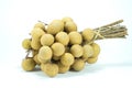 Fruit longan fresh on white Royalty Free Stock Photo