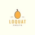 Fruit loquat logo design vector