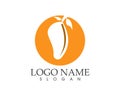 Fruit mango icon logo vector template Royalty Free Stock Photo