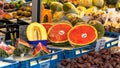 Fruit market in the city center. Salzburg, Austria Royalty Free Stock Photo