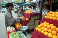 Fruit market in kashmir. Royalty Free Stock Photo