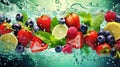 fruit mint mojito drink fruity Royalty Free Stock Photo