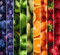 Fruit Mix Stripes Abstract Background. Royalty Free Stock Photo