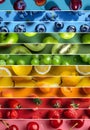 Fruit Mix Stripes Abstract Background. Royalty Free Stock Photo