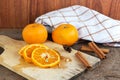 Fruit orange wood Royalty Free Stock Photo