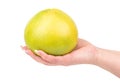 Fruit Oroblanco on hand Royalty Free Stock Photo