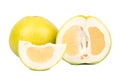 Fruit oroblanco with a slice and half Royalty Free Stock Photo