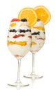 Fruit Parfait in Wine Glass Royalty Free Stock Photo