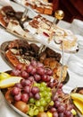Fruit and Pastries on Banquet Table Royalty Free Stock Photo
