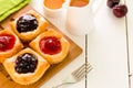 Fruit Pastry for Tea Background / Fruit Pastry for Tea / Fruit P