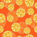 Fruit pattern with ripe orange citrus