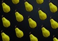 Fruit pears pattern on background top view juicy pears full top view
