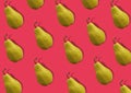 Fruit pears pattern on background top view juicy pears full top view