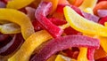 Fruit peel pieces in vegan dessert without sugar and flour Royalty Free Stock Photo