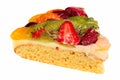 Fruit pie segment. Royalty Free Stock Photo