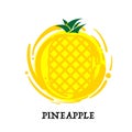 Fruit pineapple graphic element design icon symbol