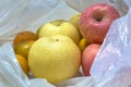 Fruit in plastic bag