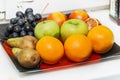 Fresh fruit on kutchen plate Royalty Free Stock Photo