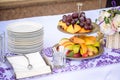 Fruit plate served for lunch Royalty Free Stock Photo