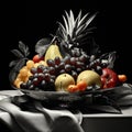 Fruit plate in a summer day Royalty Free Stock Photo