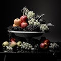 Fruit plate in a summer day Royalty Free Stock Photo