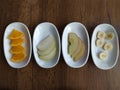 Fruit platter with sliced fruit