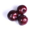Fruit plum on white Royalty Free Stock Photo