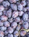 Fruit plums in big market