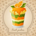 Fruit praline badge