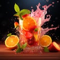 Fruit punch freshness cocktail Royalty Free Stock Photo