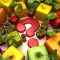 Fruit question Royalty Free Stock Photo