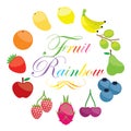 Fruit Rainbow design illustration Royalty Free Stock Photo