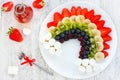 Fruit rainbow healthy raw dessert for kids