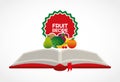 Fruit recipe book Royalty Free Stock Photo