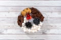 Fruit s& x27;mores charcuterie board Royalty Free Stock Photo
